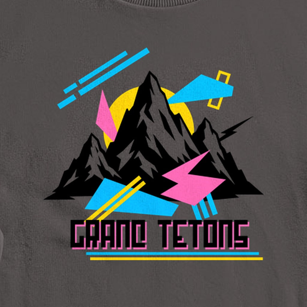 Grand Tetons Retro 90's Crewneck Sweatshirt