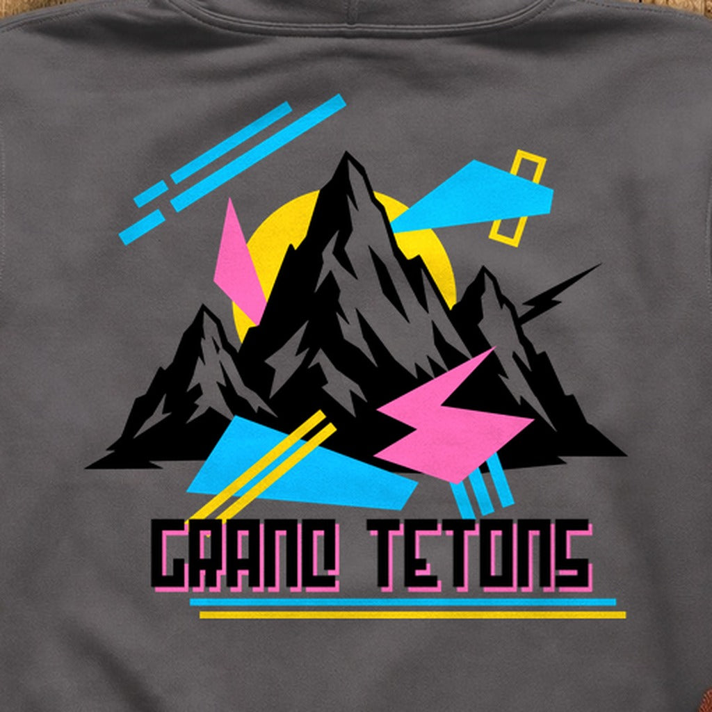 Grand Tetons Retro 90's Hoodie