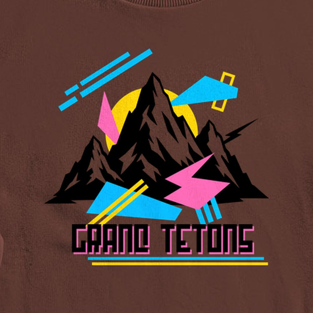Grand Tetons Retro 90's Crewneck Sweatshirt