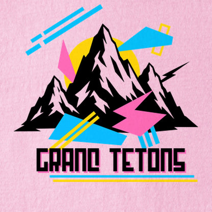 Grand Tetons Retro 90's Kids Cotton T-Shirt
