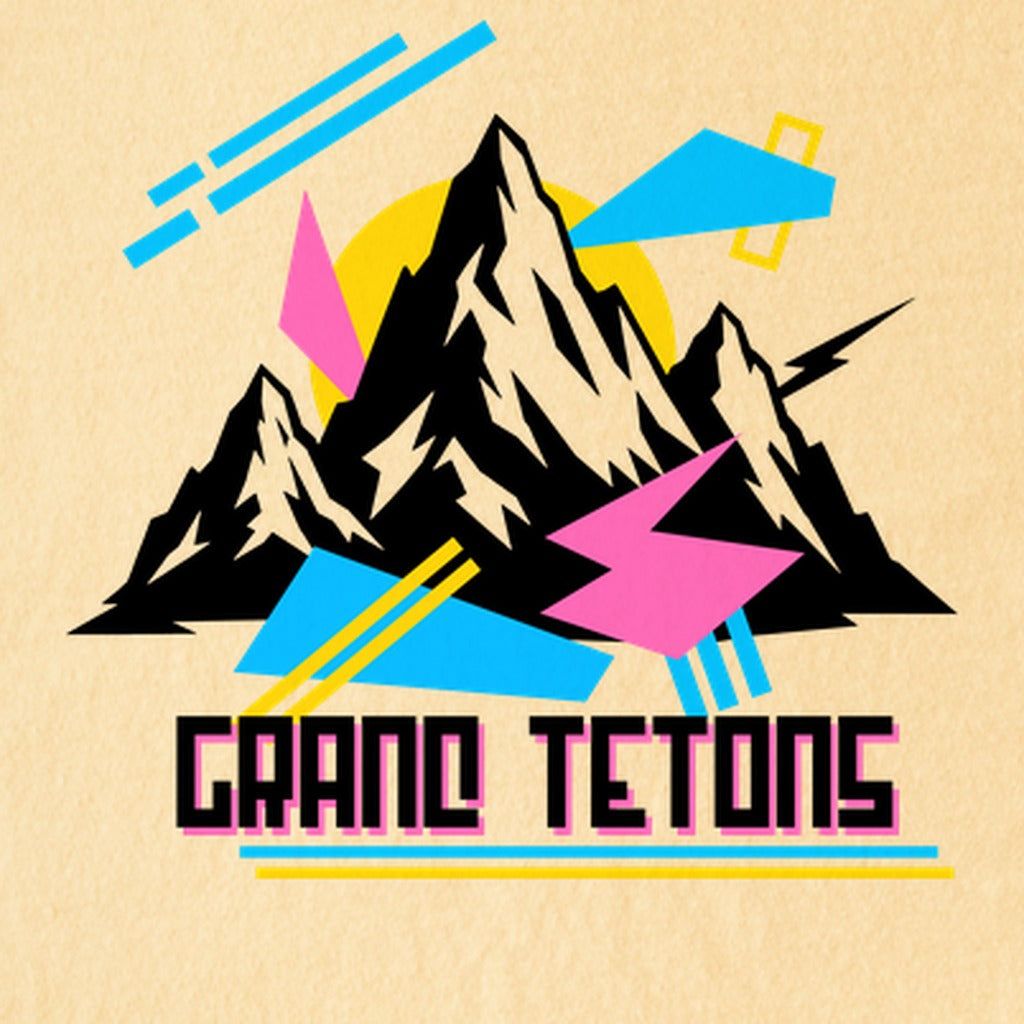Grand Tetons Retro 90's Kids Cotton T-Shirt