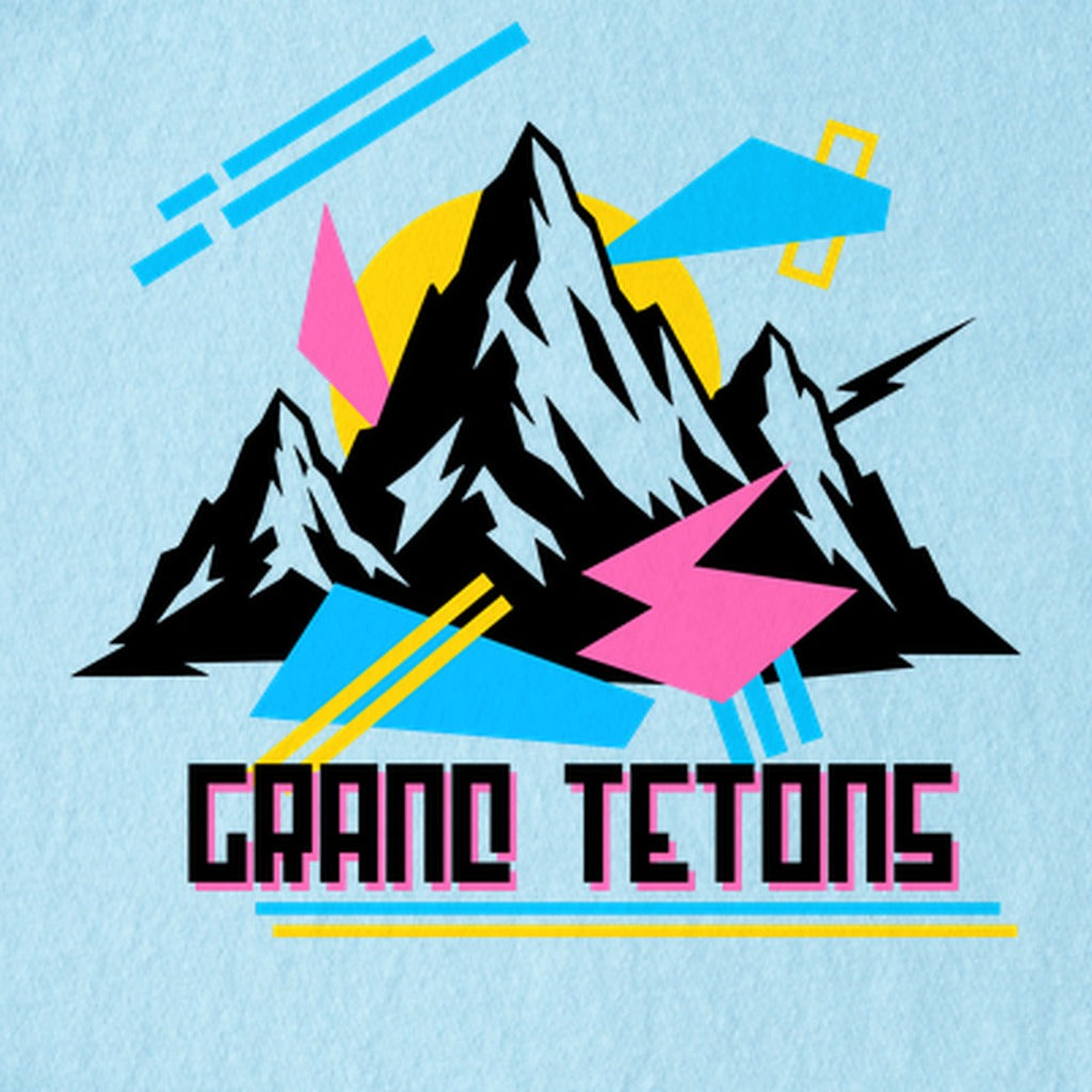 Grand Tetons Retro 90's Kids Cotton T-Shirt