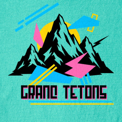 Grand Tetons Retro 90's Kids Cotton T-Shirt