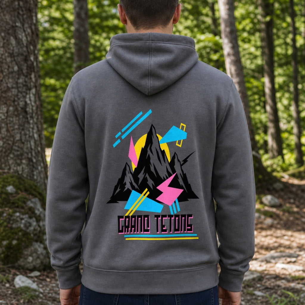 Grand Tetons Retro 90's Hoodie