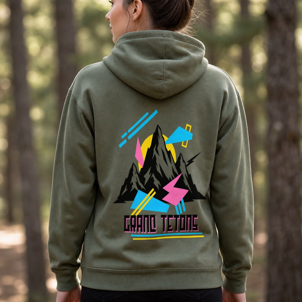 Grand Tetons Retro 90's Hoodie