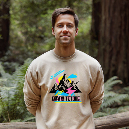 Grand Tetons Retro 90's Crewneck Sweatshirt