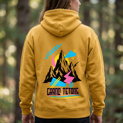 Grand Tetons Retro 90's Hoodie