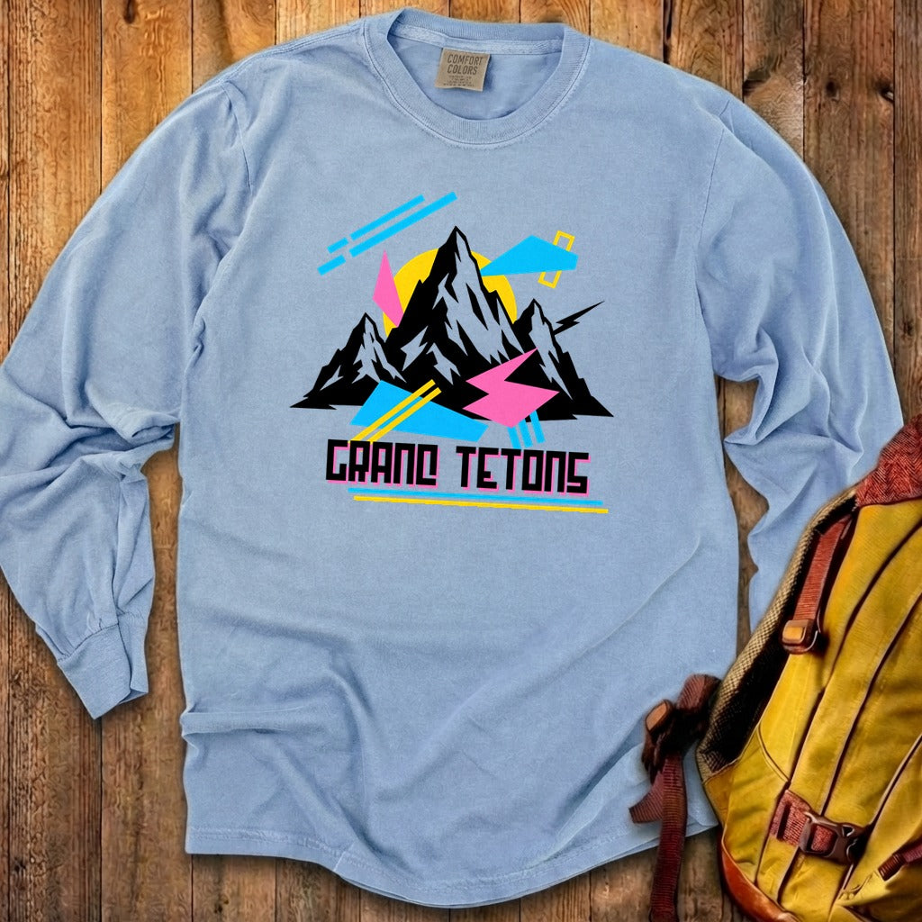 Grand Tetons Retro 90's Premium Long Sleeve