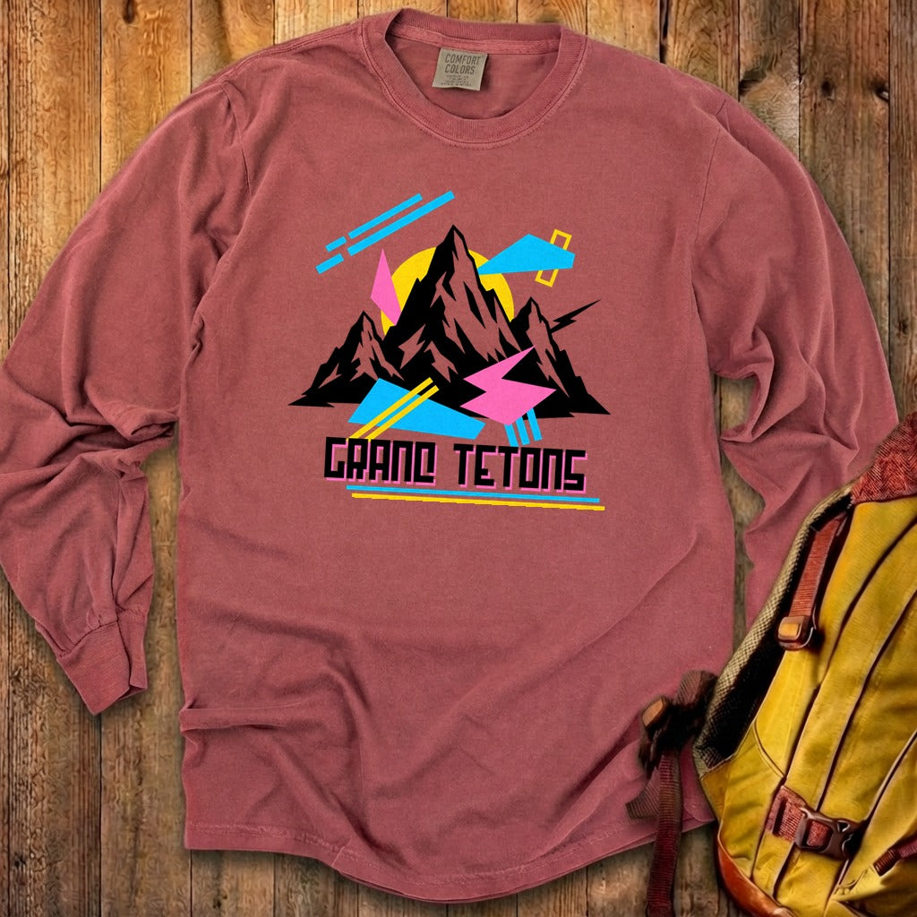 Grand Tetons Retro 90's Premium Long Sleeve