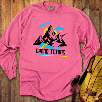 Grand Tetons Retro 90's Premium Long Sleeve