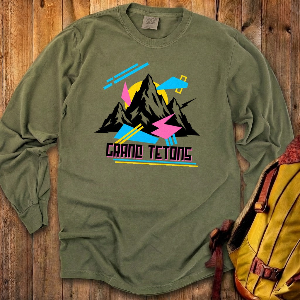Grand Tetons Retro 90's Premium Long Sleeve