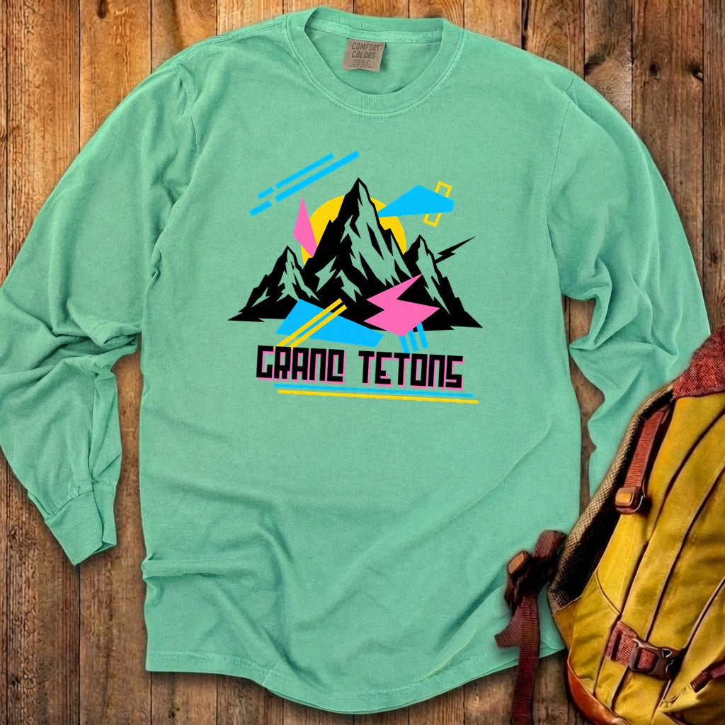 Grand Tetons Retro 90's Premium Long Sleeve