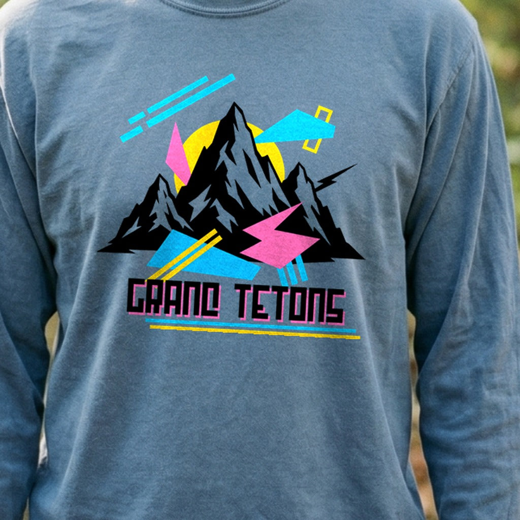 Grand Tetons Retro 90's Premium Long Sleeve