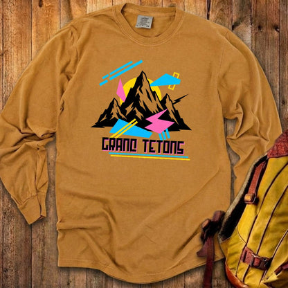 Grand Tetons Retro 90's Premium Long Sleeve