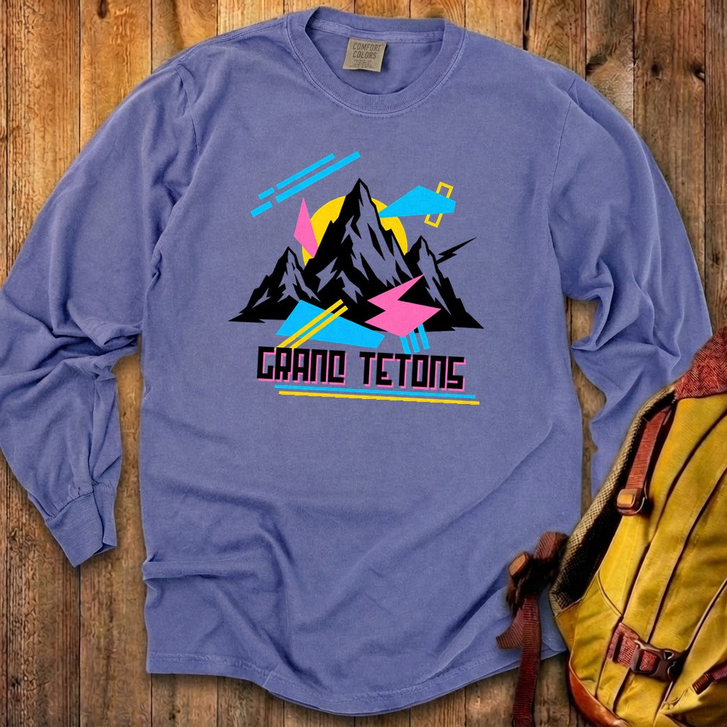Grand Tetons Retro 90's Premium Long Sleeve