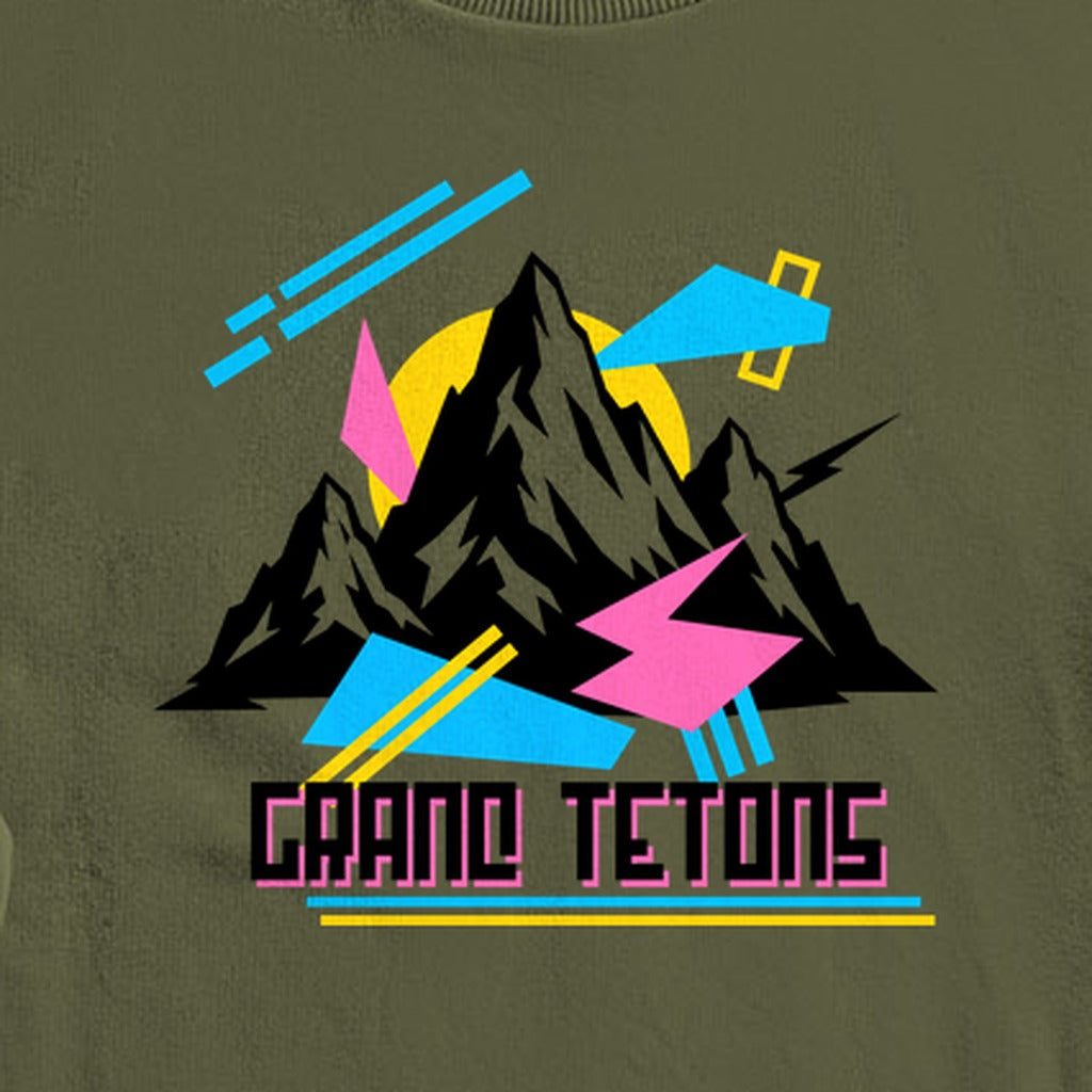 Grand Tetons Retro 90's Crewneck Sweatshirt