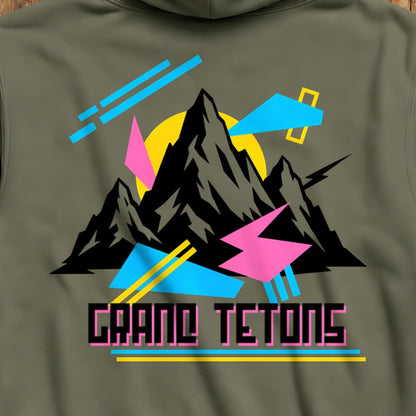 Grand Tetons Retro 90's Hoodie