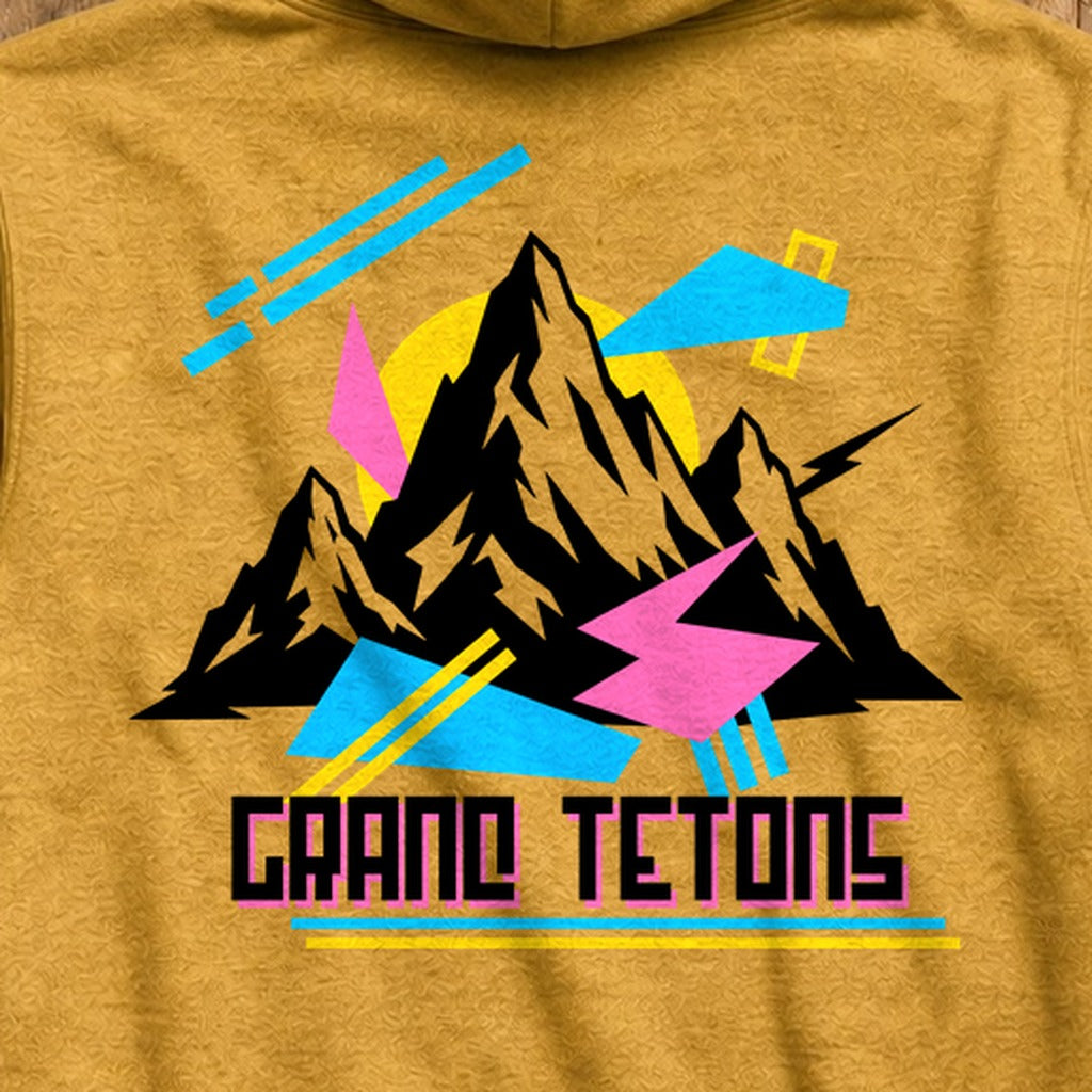 Grand Tetons Retro 90's Hoodie