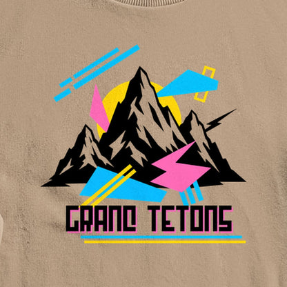 Grand Tetons Retro 90's Crewneck Sweatshirt