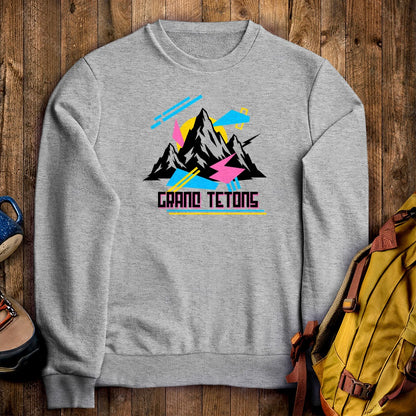 Grand Tetons Retro 90's Crewneck Sweatshirt