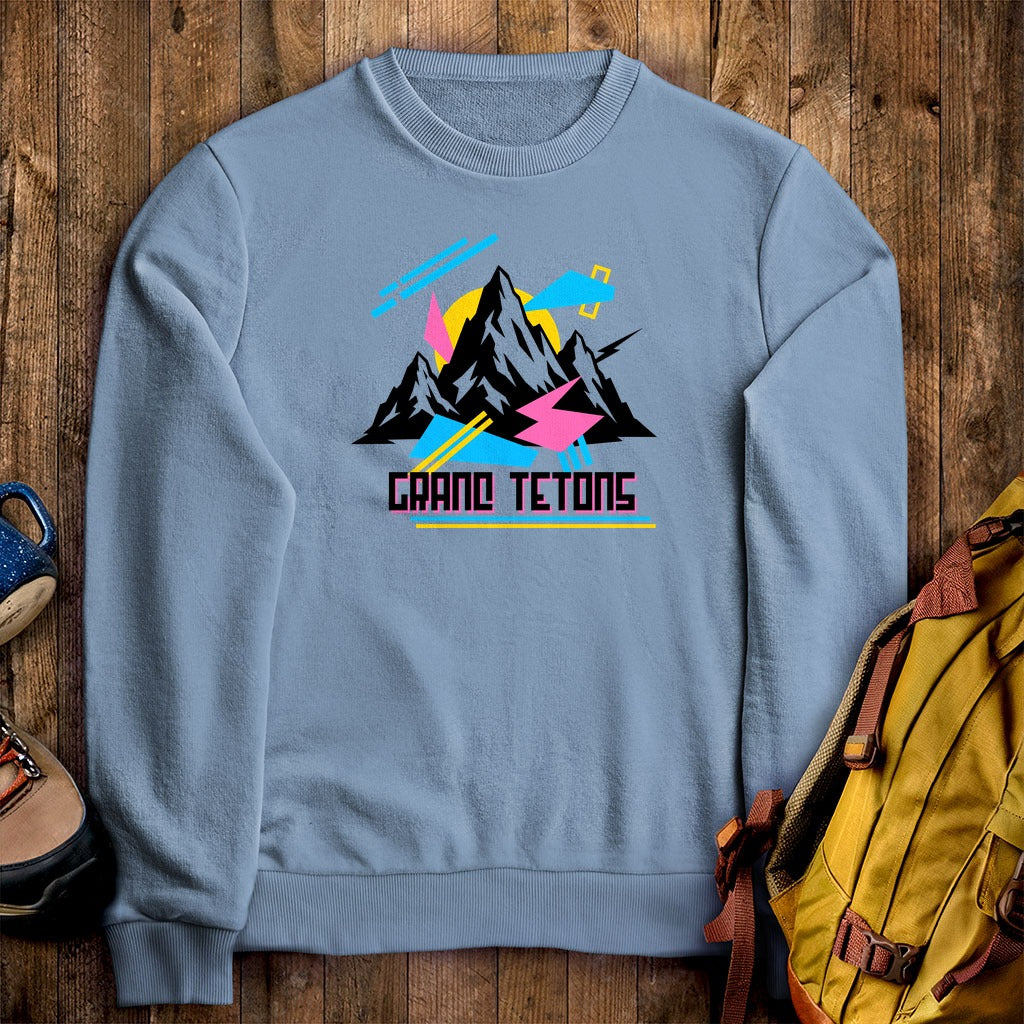 Grand Tetons Retro 90's Crewneck Sweatshirt