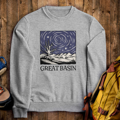 Great Basin National Park at Night Crewneck Sweatshirt
