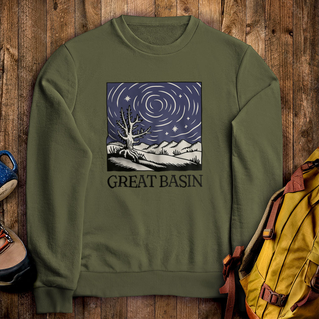 Great Basin National Park at Night Crewneck Sweatshirt