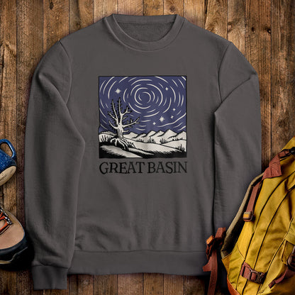 Great Basin National Park at Night Crewneck Sweatshirt