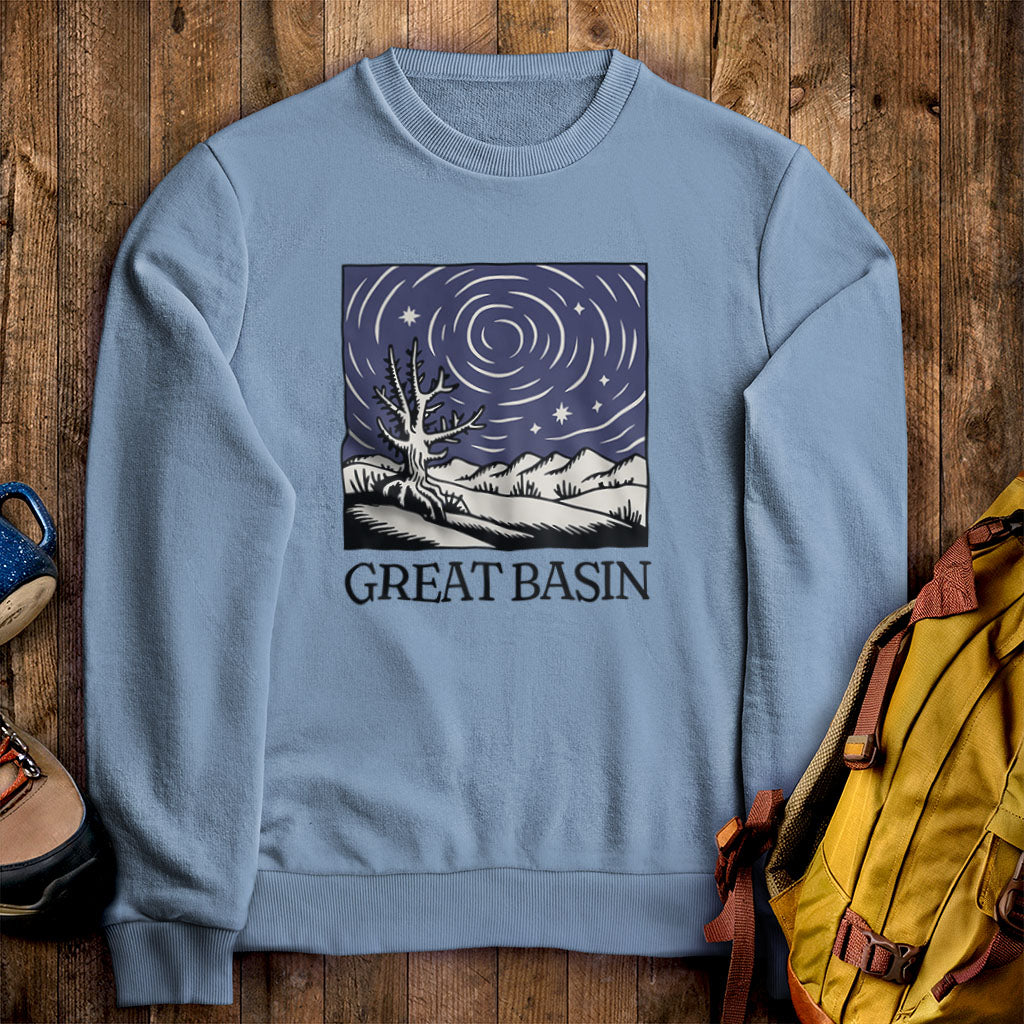Great Basin National Park at Night Crewneck Sweatshirt