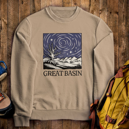 Great Basin National Park at Night Crewneck Sweatshirt