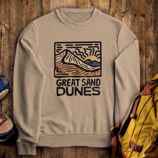 Great Sand Dunes National Park Crewneck Sweatshirt Sand Adventure and Outdoors Themed Sweatshirt