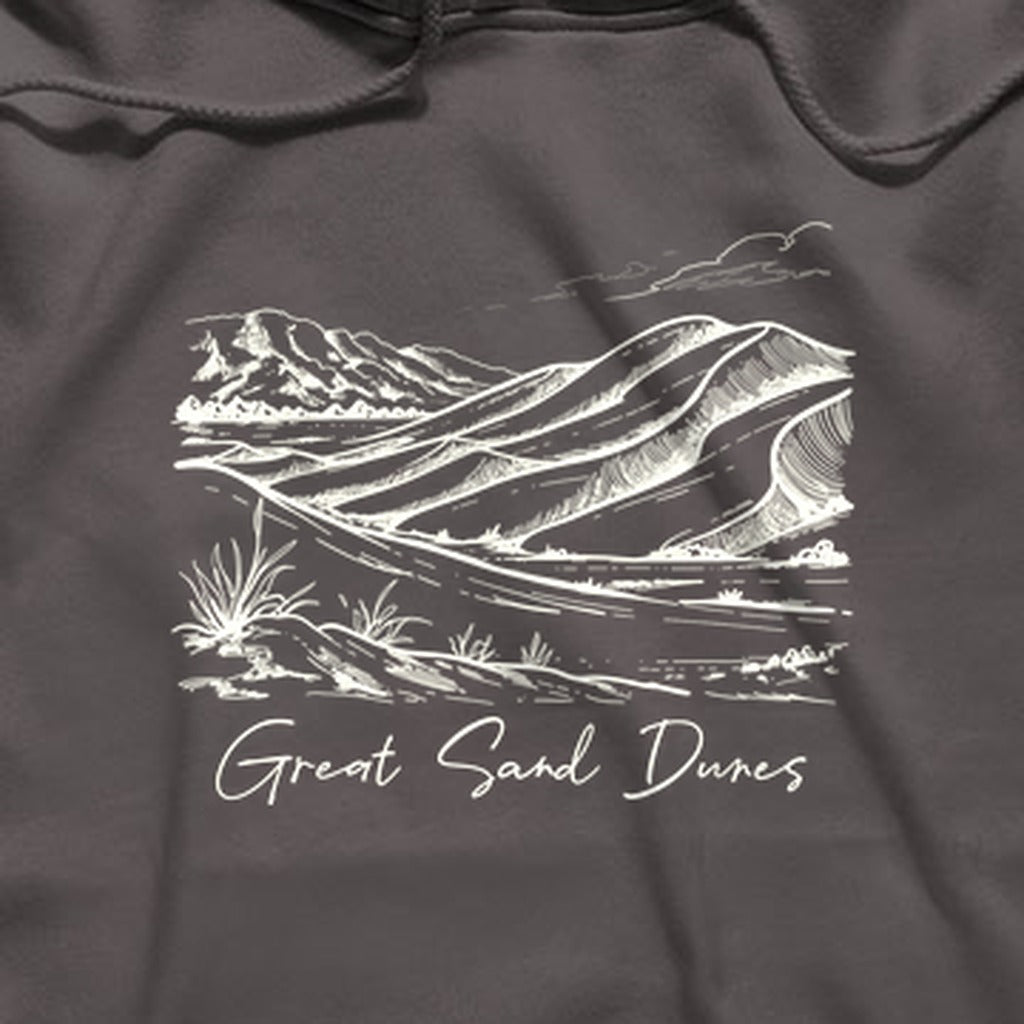 Great Sand Dunes Line Drawing Hoodie