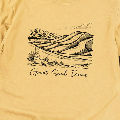 Great Sand Dunes Line Drawing Premium Long Sleeve