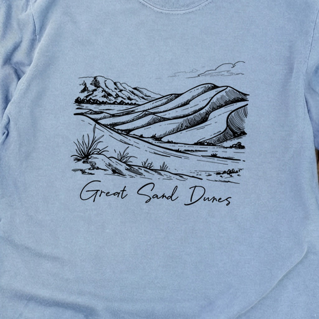 Great Sand Dunes Line Drawing Premium Long Sleeve
