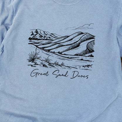 Great Sand Dunes Line Drawing Premium Long Sleeve