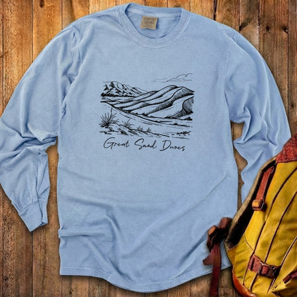 Great Sand Dunes Line Drawing Premium Long Sleeve