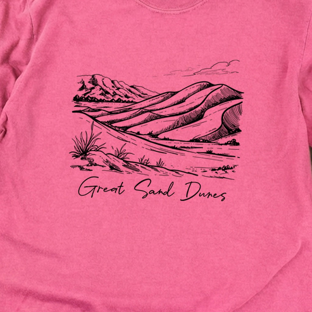 Great Sand Dunes Line Drawing Premium Long Sleeve
