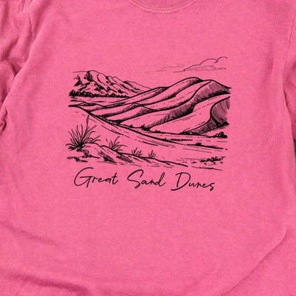 Great Sand Dunes Line Drawing Premium Long Sleeve