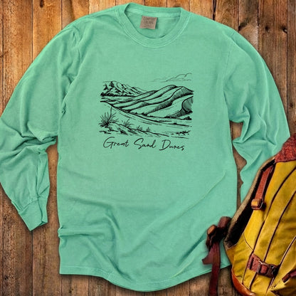 Great Sand Dunes Line Drawing Premium Long Sleeve