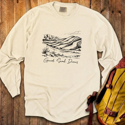 Great Sand Dunes Line Drawing Premium Long Sleeve
