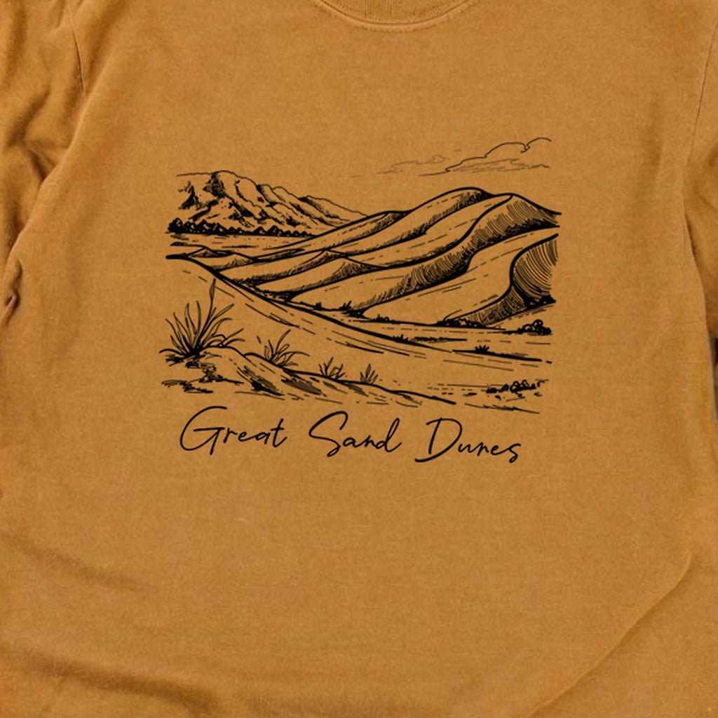 Great Sand Dunes Line Drawing Premium Long Sleeve