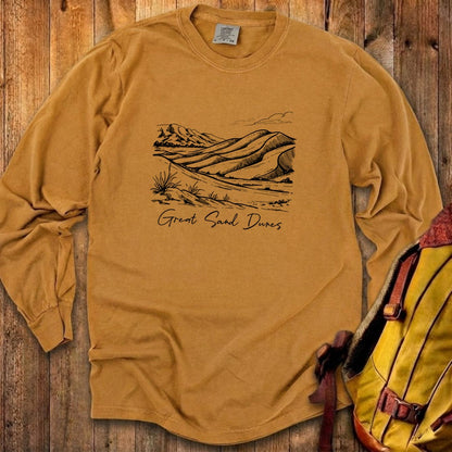 Great Sand Dunes Line Drawing Premium Long Sleeve