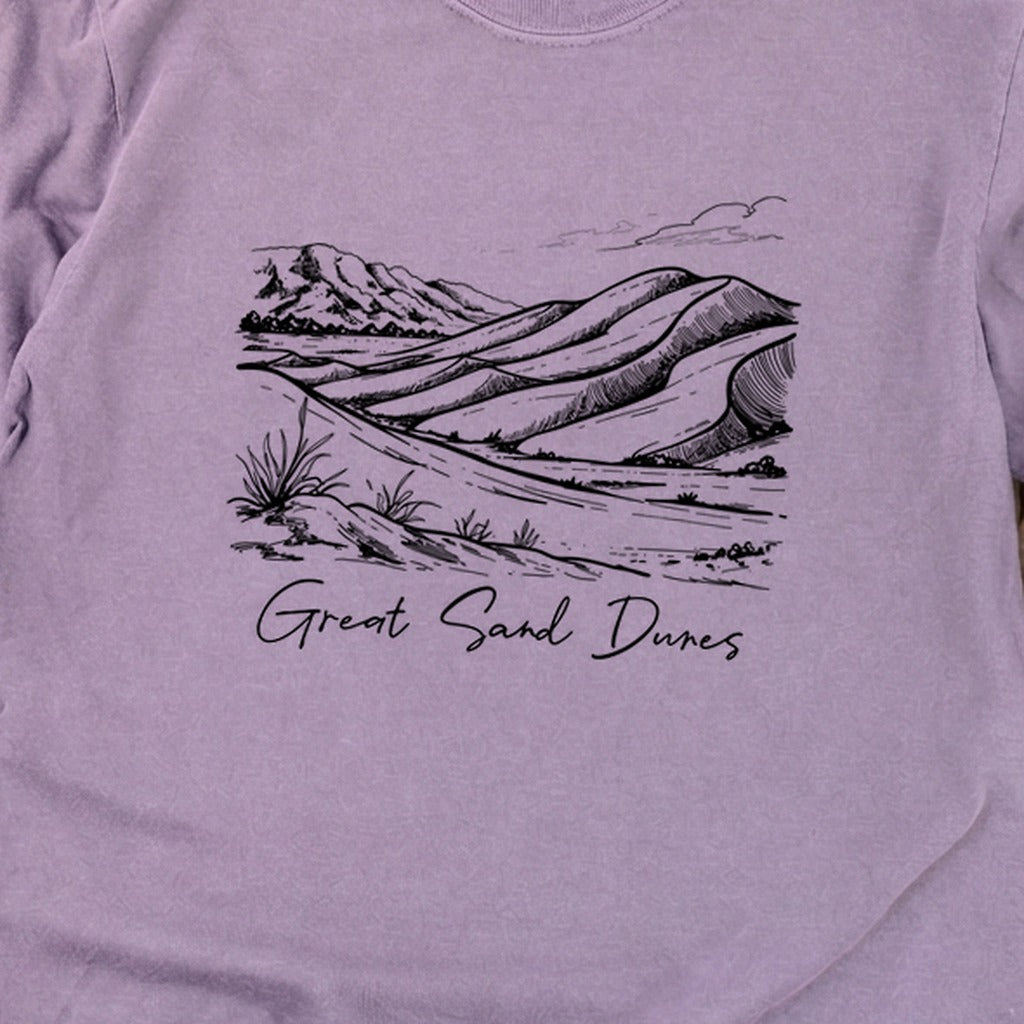 Great Sand Dunes Line Drawing Premium Long Sleeve