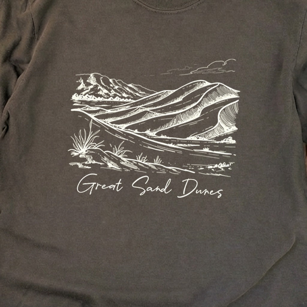 Great Sand Dunes Line Drawing Premium Long Sleeve