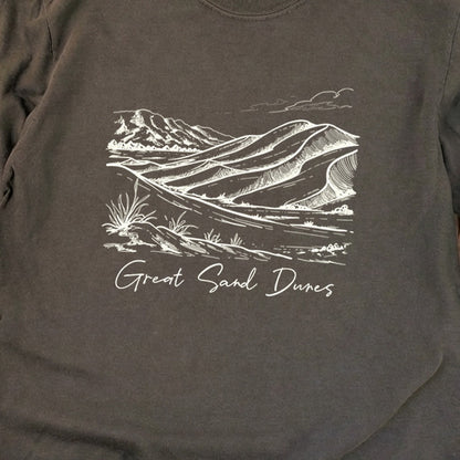 Great Sand Dunes Line Drawing Premium Long Sleeve