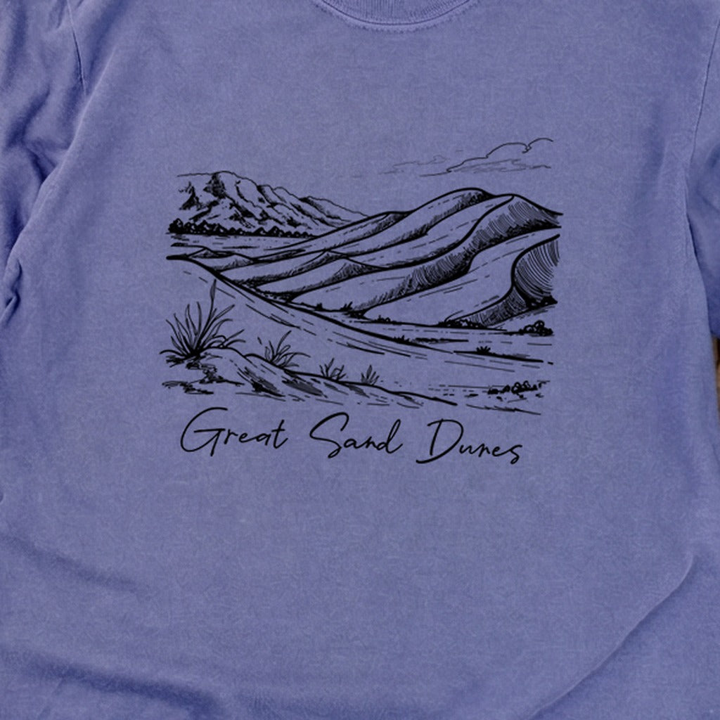 Great Sand Dunes Line Drawing Premium Long Sleeve
