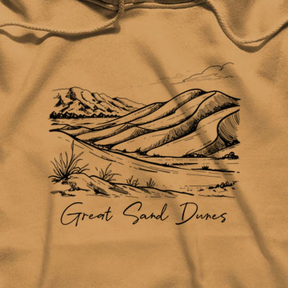 Great Sand Dunes Line Drawing Hoodie