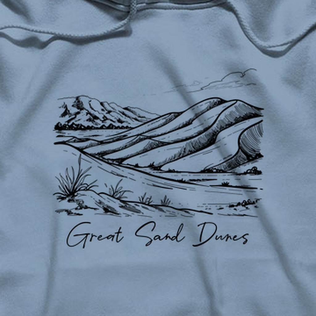 Great Sand Dunes Line Drawing Hoodie