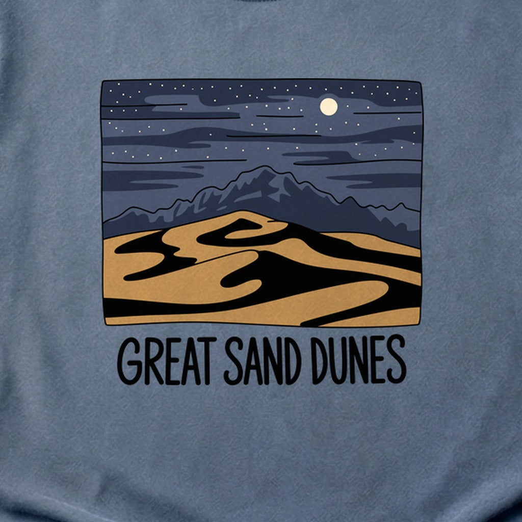 Great Sand Dunes at Night Cotton T-Shirt