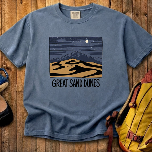 Great Sand Dunes at Night Cotton T-Shirt